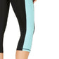 Leggings cropped femininas Ideology Colorblocked Azul Tamanho XX-G