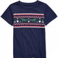 Camiseta listrada infantil Epic Threads Isle para meninos, azul-marinho, tamanho 2