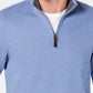 Suéter masculino Tasso Elba com zíper 1/4 azul-marinho, tamanho pequeno