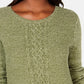 Karen Scott Suéter Feminino de Tricô com Painel Verde Tamanho XXG