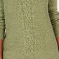 Karen Scott Suéter Feminino de Tricô com Painel Verde Tamanho XXG