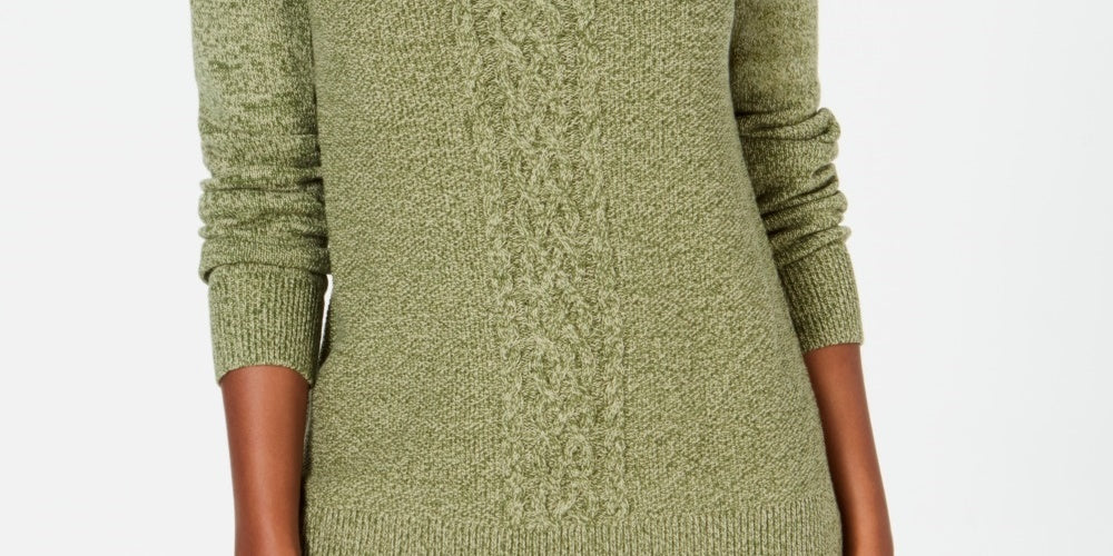 Karen Scott Suéter Feminino de Tricô com Painel Verde Tamanho XXG