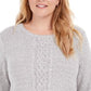 Karen Scott Suéter Feminino de Tricô com Painel Cinza Tamanho Médio