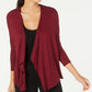 Cardigan feminino Alfani com frente aberta, vermelho, tamanho pequeno