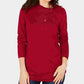 Karen Scott Suéter Feminino de Algodão com Gola Envelope Vermelho Tamanho XS
