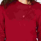 Karen Scott Suéter Feminino de Algodão com Gola Envelope Vermelho Tamanho XS