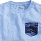 Camiseta camuflada com bolso para meninos Epic Threads Big Boy, tamanho médio, azul marinho