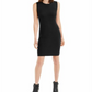 Vestido curto sem mangas com decote redondo e alças finas Maison Jules, preto, tamanho extragrande