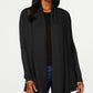 Karen Scott Cardigan Feminino Frente Aberta Preto Tamanho P