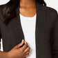 Karen Scott Cardigan Feminino Aberto na Frente Cáqui Tamanho Grande