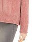 Blusa feminina texturizada mesclada manga comprida gola redonda roxo tamanho XX-G