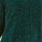 Suéter feminino texturizado canelado com manga 3/4 e gola redonda, tamanho pequeno, verde, estilo &amp; co