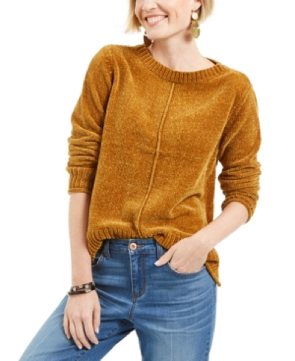 Suéter feminino Petite Chenille da Style &amp; Co, amarelo, tamanho Petite Small