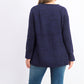 Suéter feminino de gola redonda mesclado estilo &amp; co, roxo escuro, tamanho pequeno
