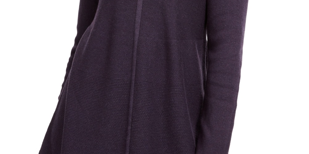 Túnica feminina de malha com pontos mistos, estilo &amp; co, roxa, tamanho extrapequeno