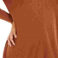 Suéter túnica feminino com costura frontal estilo &amp; co marrom tamanho extragrande