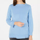 Karen Scott Suéter Feminino Gola Bateau Manga Longa Azul Tamanho P