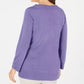 Karen Scott Suéter Feminino Gola Bateau Manga Longa Roxo Tamanho Médio
