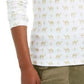 Blusa feminina Karen Scott com estampa de camelo brilhante, branca, tamanho médio