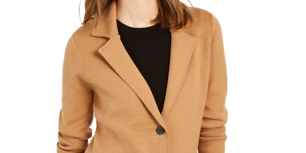 Jaqueta Blazer Feminina Charter Club Vermelha Tamanho Médio