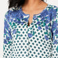 Cardigan feminino com estampa floral brilhante Charter Club cinza tamanho grande