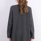 Cardigan feminino Charter Club Milano Cotton com abertura frontal, cinza escuro, tamanho extra grande
