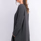 Cardigan feminino Charter Club Milano Cotton com abertura frontal, cinza escuro, tamanho extra grande