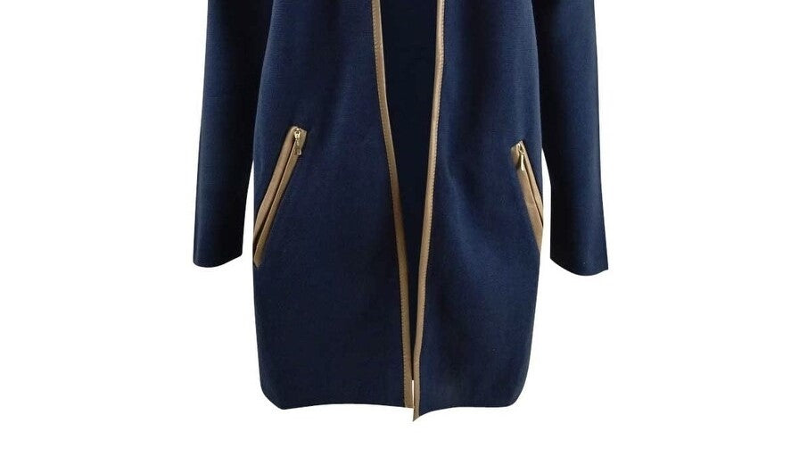 Charter Club Suéter Feminino Petite Milano Algodão Completer Azul Tamanho Pequeno