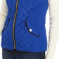 Colete feminino acolchoado com gola alta Charter Club, azul, tamanho extragrande