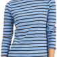 Blusa feminina estampada Charter Club com manga 3/4, azul, tamanho P