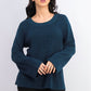 Suéter pulôver feminino estilo boxy knit verde tamanho grande
