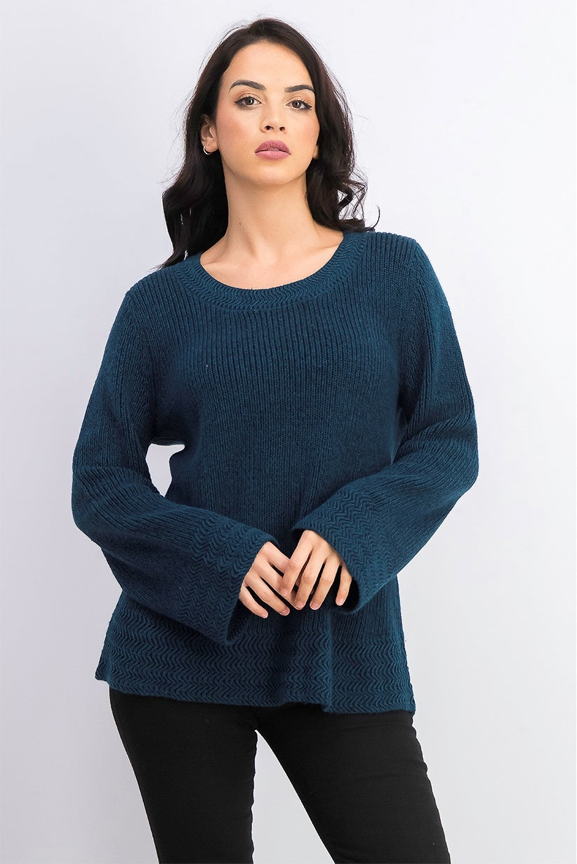 Suéter pulôver feminino estilo boxy knit verde tamanho grande