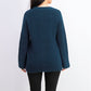 Suéter pulôver feminino estilo boxy knit verde tamanho grande