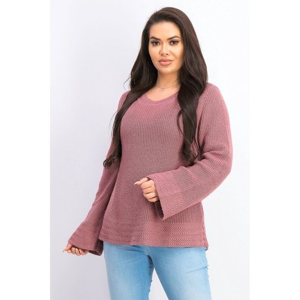 Suéter pulôver feminino estilo boxy knit roxo tamanho médio
