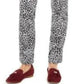 Calça jeans feminina Lexington com estampa animal, perna reta, branca, tamanho 6, Charter Club