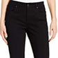 Calça jeans feminina Charter Club de malha reta, tamanho 10, preta