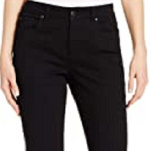 Calça jeans feminina Charter Club de malha reta, tamanho 10, preta