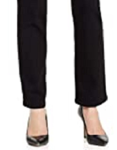 Calça jeans feminina Charter Club de malha reta, tamanho 10, preta