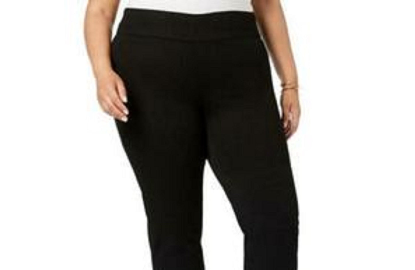 Calça jeans feminina Charter Club de malha reta, tamanho 12, preta