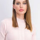 Karen Scott Suéter Feminino de Tricô com Gola Redonda Rosa Tamanho Pequeno Médio
