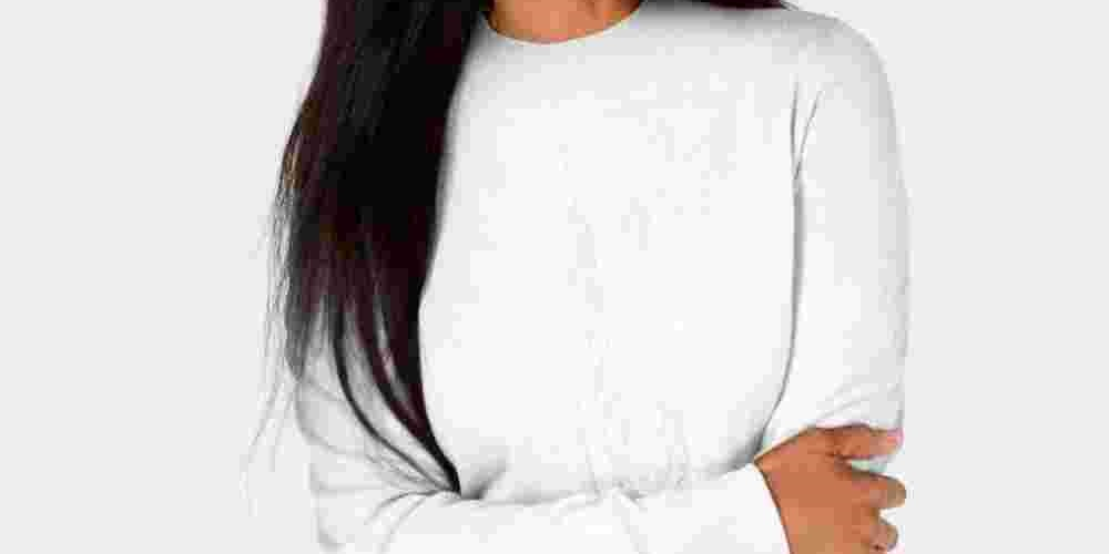 Karen Scott Suéter Feminino Texturizado Sólido Manga Longa Gola Redonda Branco Tamanho Pequeno GG