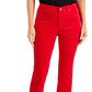 Calça de veludo cotelê feminina Charter Club Petite Lexington com perna reta, vermelho brilhante, tamanho 16 P