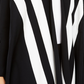 Cardigan feminino Alfani listrado com frente aberta, preto, tamanho pequeno, grande