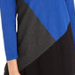 Suéter feminino Alfani assimétrico com blocos de cores azul tamanho XX-G