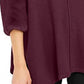 Poncho Alfani Feminino com Punho de Pele Sintética Vermelho Escuro Tamanho Grande
