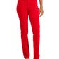 Calça jeans feminina Charter Club Lexington Velveteen com controle de barriga, perna reta, vermelha, tamanho 4