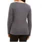Blusa feminina Karen Scott de algodão com estampa de glitter, cor carvão, tamanho médio