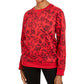 Moletom feminino esportivo Karen Scott com estampa crepuscular, vermelho, tamanho X-S