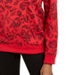 Moletom feminino esportivo Karen Scott com estampa crepuscular, vermelho, tamanho X-S