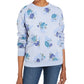 Moletom feminino Karen Scott com estampa floral azul tamanho pequeno